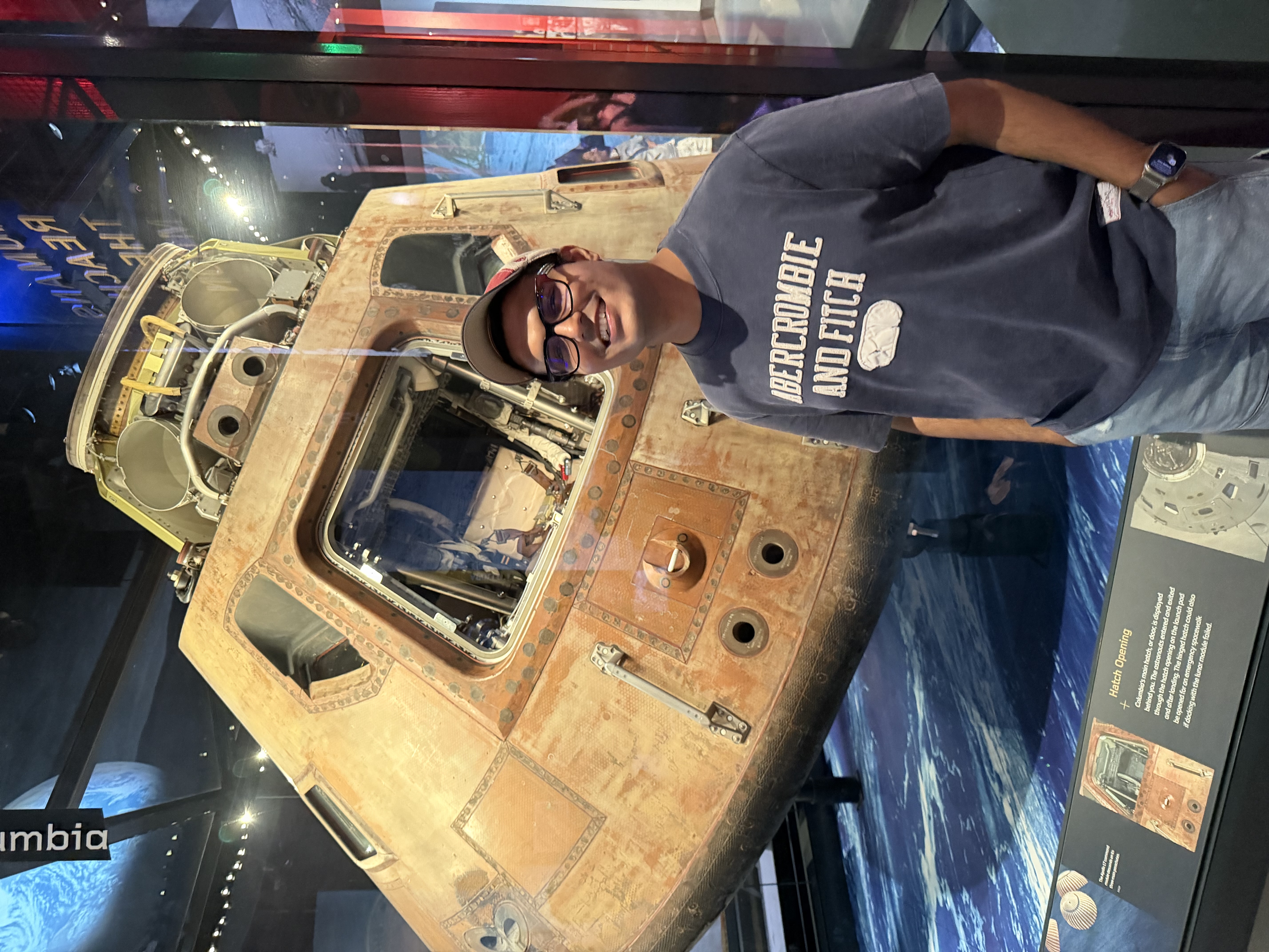Gandharv Mahajan photobombing an Apollo Command Module